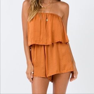 Silky Tube Top Romper